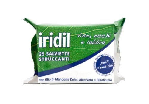 Iridil salviette struccanti viso occhi labbra 25 pezzi