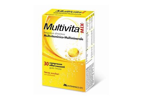 Multivitamix integratore di vitamine e minerali senza zuccheri 30 compresse effervescenti