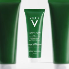 Vichy Normaderm 3 in 1 esfoliante + crema detergente + maschera 125 ml