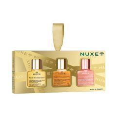 Nuxe Huile Prodigieuse mini cofanetto con olio secco classico + olio secco or + olio secco or florale 3 x 10ml