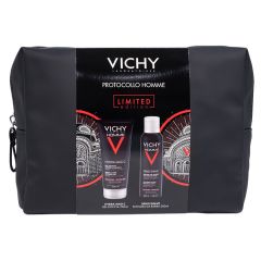 Vichy Protocollo Homme pochette con Hydra Mag C gel doccia 200ml + Sensi Shave schiuma da barba 200ml