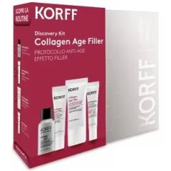 Korff Discovery Kit Collagen Age Filler protocollo antiage effetto filler con Antiage Gly 30ml + siero viso 10ml + crema viso 20ml + 365 Protection spf 50+ 15ml