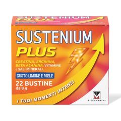 Sustenium Plus Gusto Limone e Miele integratore energizzante con Vitamine, Minerali e Aminoacidi, 22 bustine