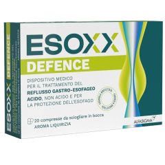 Esoxx defence dispositivo medico per il trattamento del reflusso gastro-esofageo 20 compresse aroma liquirizia
